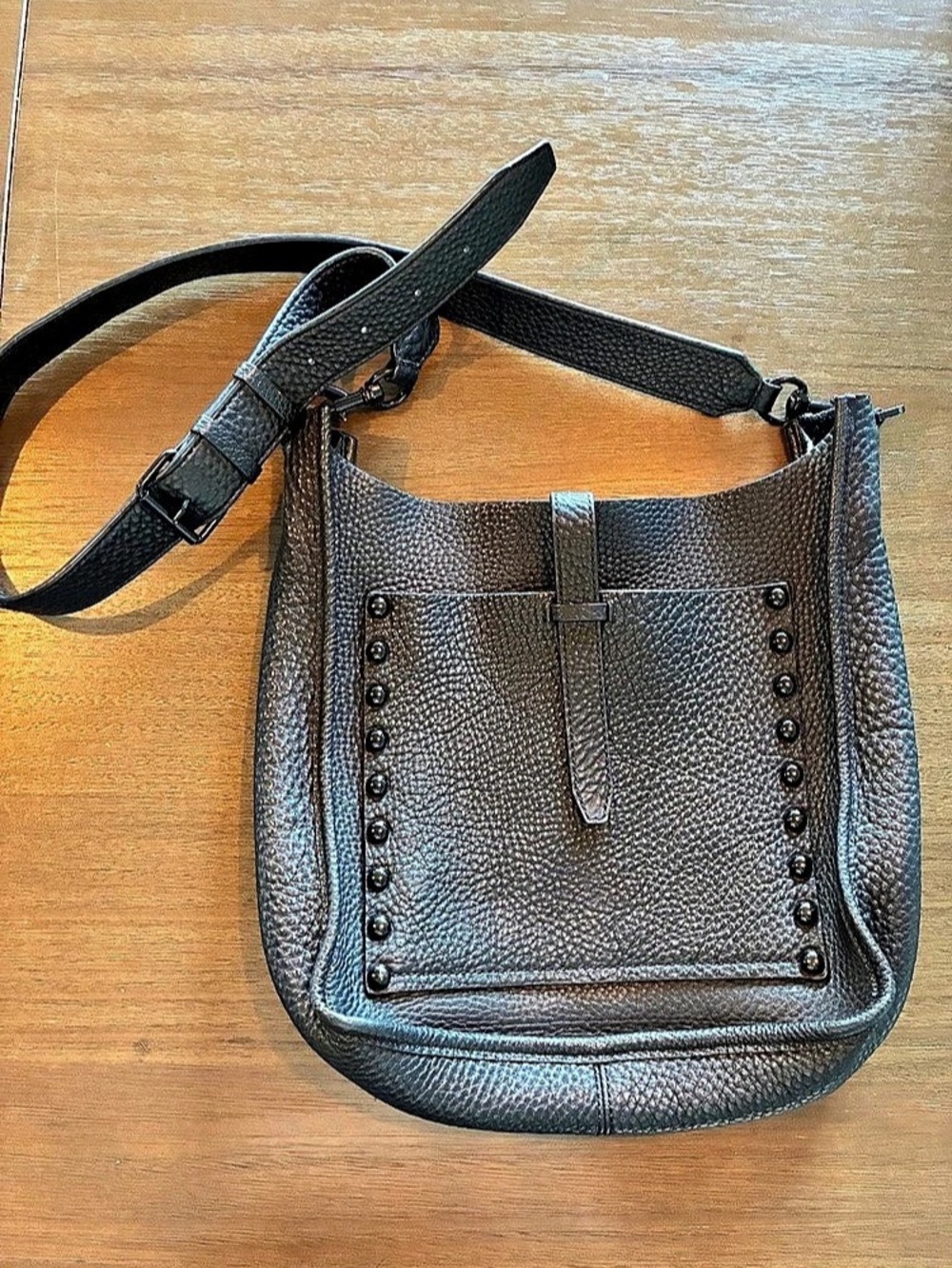 Rebecca Minkoff Darren Hobo Bag Studded Crossbody Black